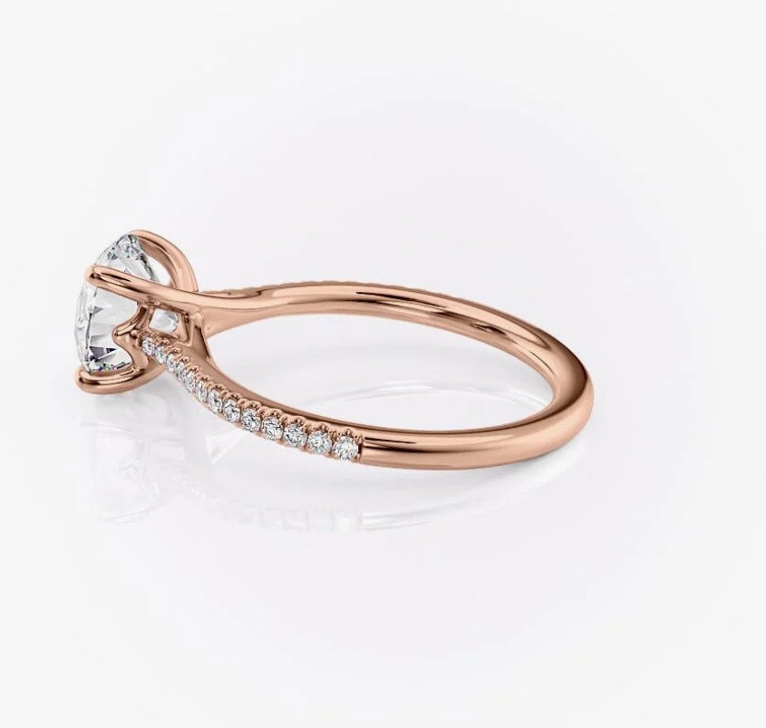 Jegygyűrű - 14 kt. Rózsa arany - 1.21ct. tw. Gyémánt (Természetes) - Gyémánt - 1,21 CTW!! G/VVS2!! #1.0