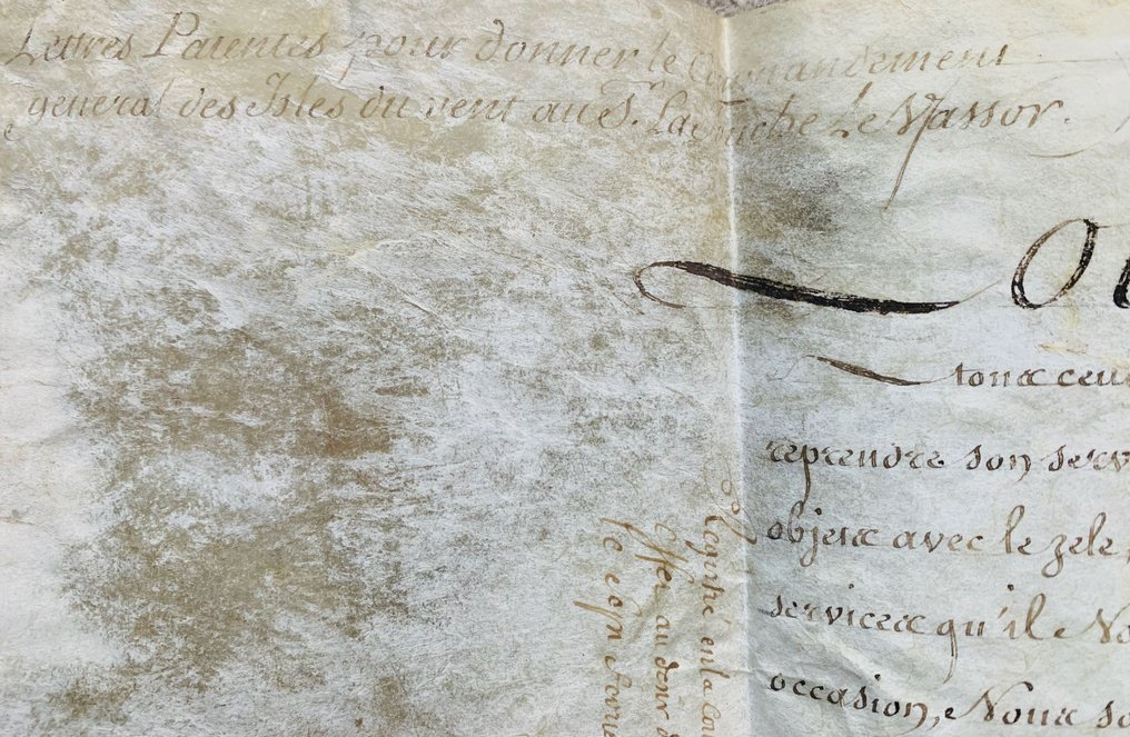 Louis XV - Louis XV confie commandement des Isles du Vent à Le Vassor de La Touche - 1760 #2.1