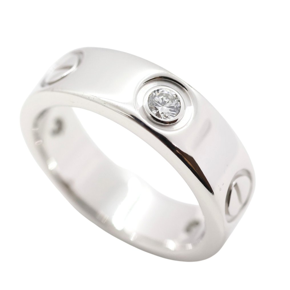 Cartier - Δαχτυλίδι - Love - 18 καράτια Λευκός χρυσός - 3 Διαμάντια #1.0