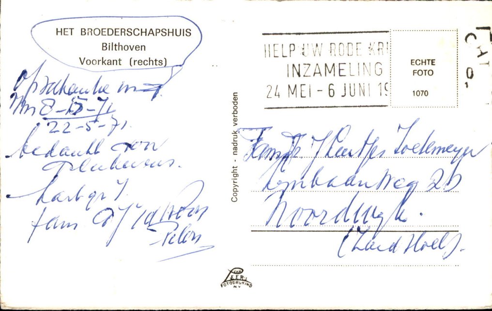 Pays-Bas - Bilthoven - Carte postale (110) - 1900-1960 #3.2