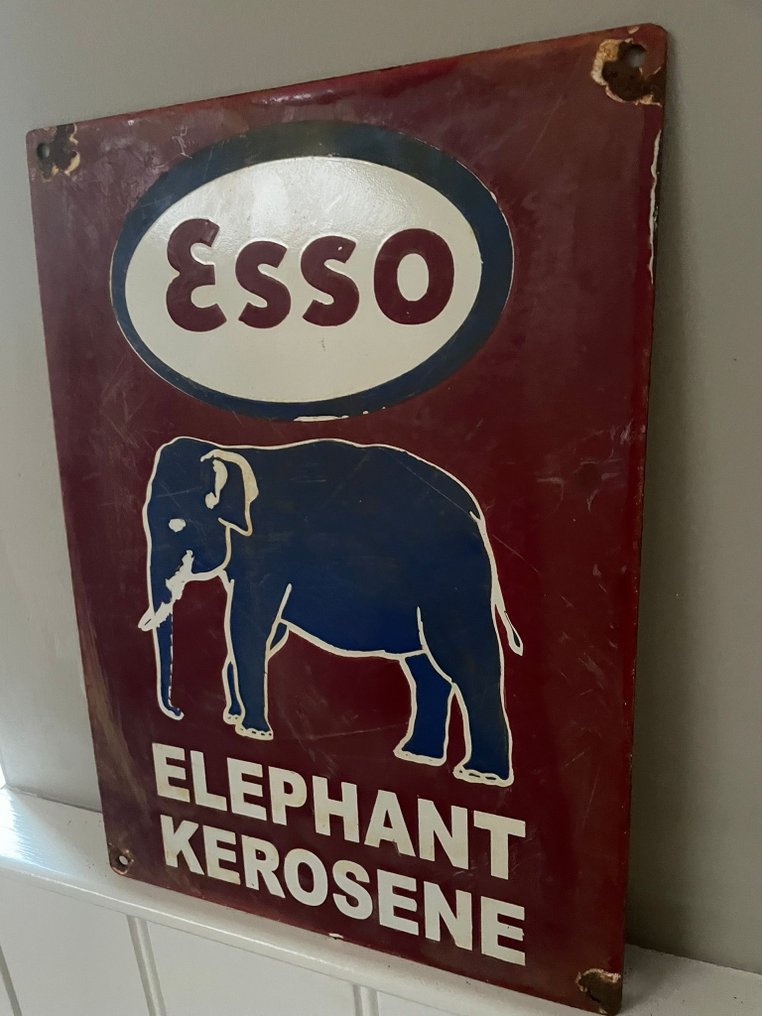 Esso (Elephant Kerosene) - Semn de email - Smalț #3.2