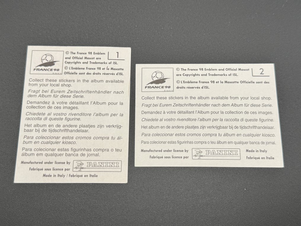 1998 Panini World Cup France 98 - "MyPaniniWorld Collection" - 1 Empty album + complete loose sticker set - 全新 (M) #2.1