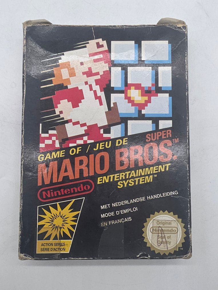 Nintendo - Nes - Super Mario Bros. - Rare nintendo badge Classic NES-MW-FRA PAL B Game 1ST Edition - Video game - In original box #1.0