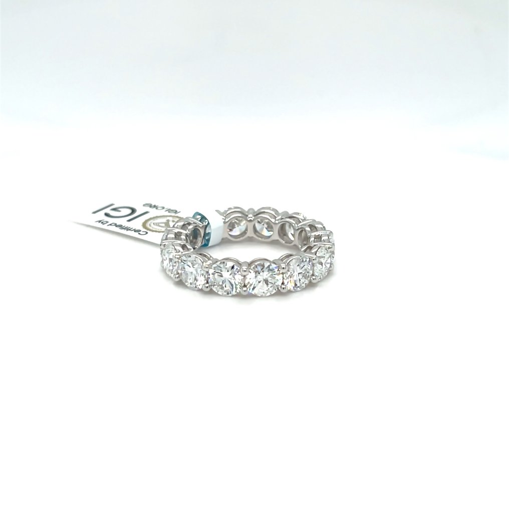 Gyűrű - 14 kt. Fehér arany -  6.50ct. tw. Gyémánt (Laboratóriumban előállított) #2.1