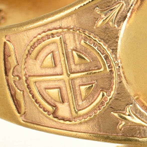 护身符戒指 - 9 kt. 黄金 #4.3