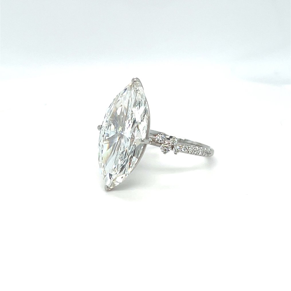 戒指 - 14K包金 白金 -  10.17ct. tw. 钻石 (实验室培育) - 钻石 #3.2