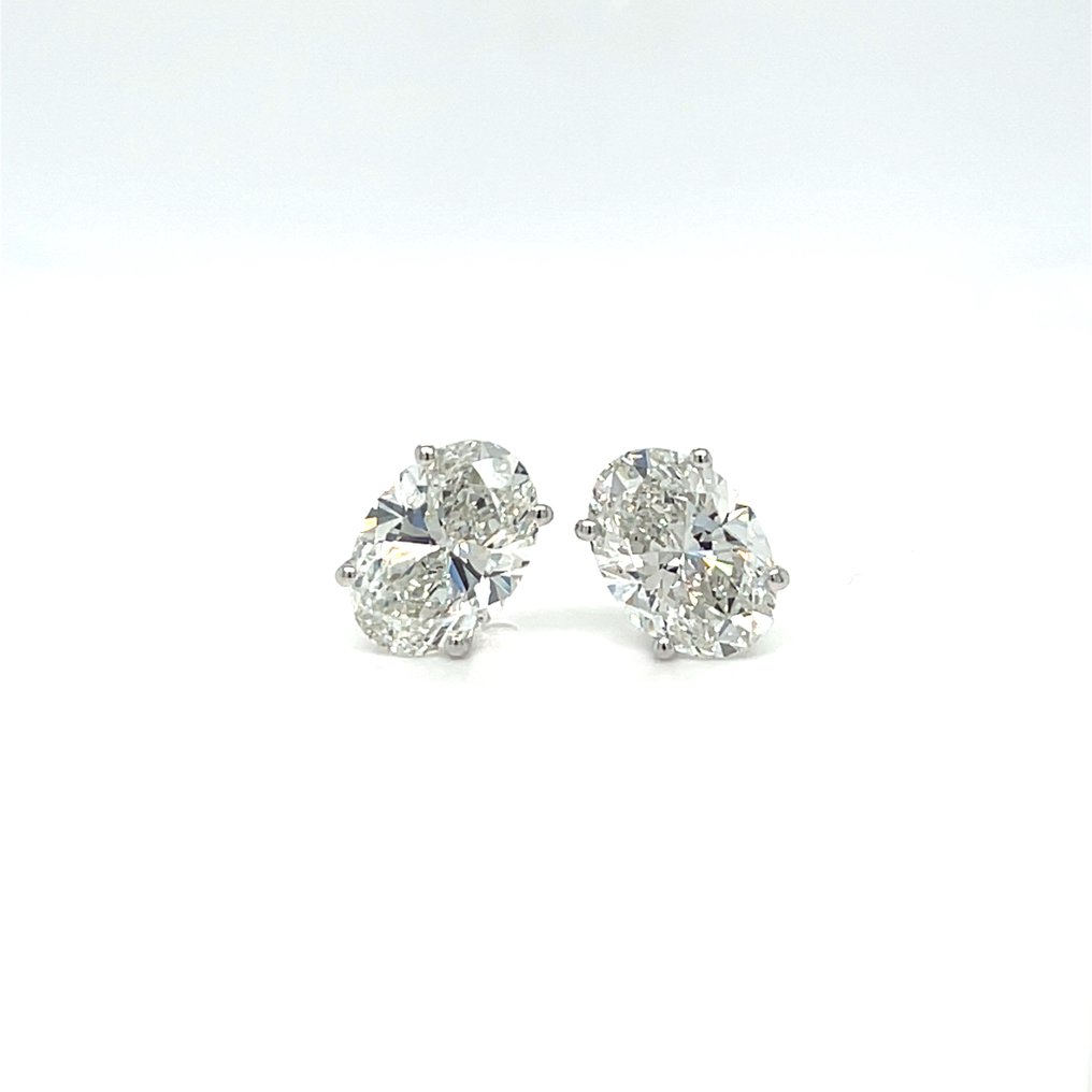 Øredobber - 18 karat Hvitt gull - 8.06ct. tw. Diamant (Lab-dyrket) #1.0