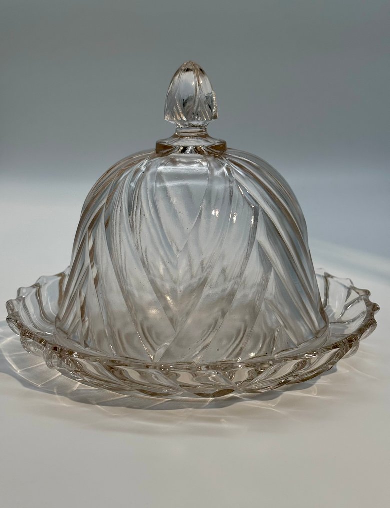 Verreries & Flaconneries de Beignée - Bakke (2) - Osteklokke 'Pavilux' - Mangan - Art Deco #2.1