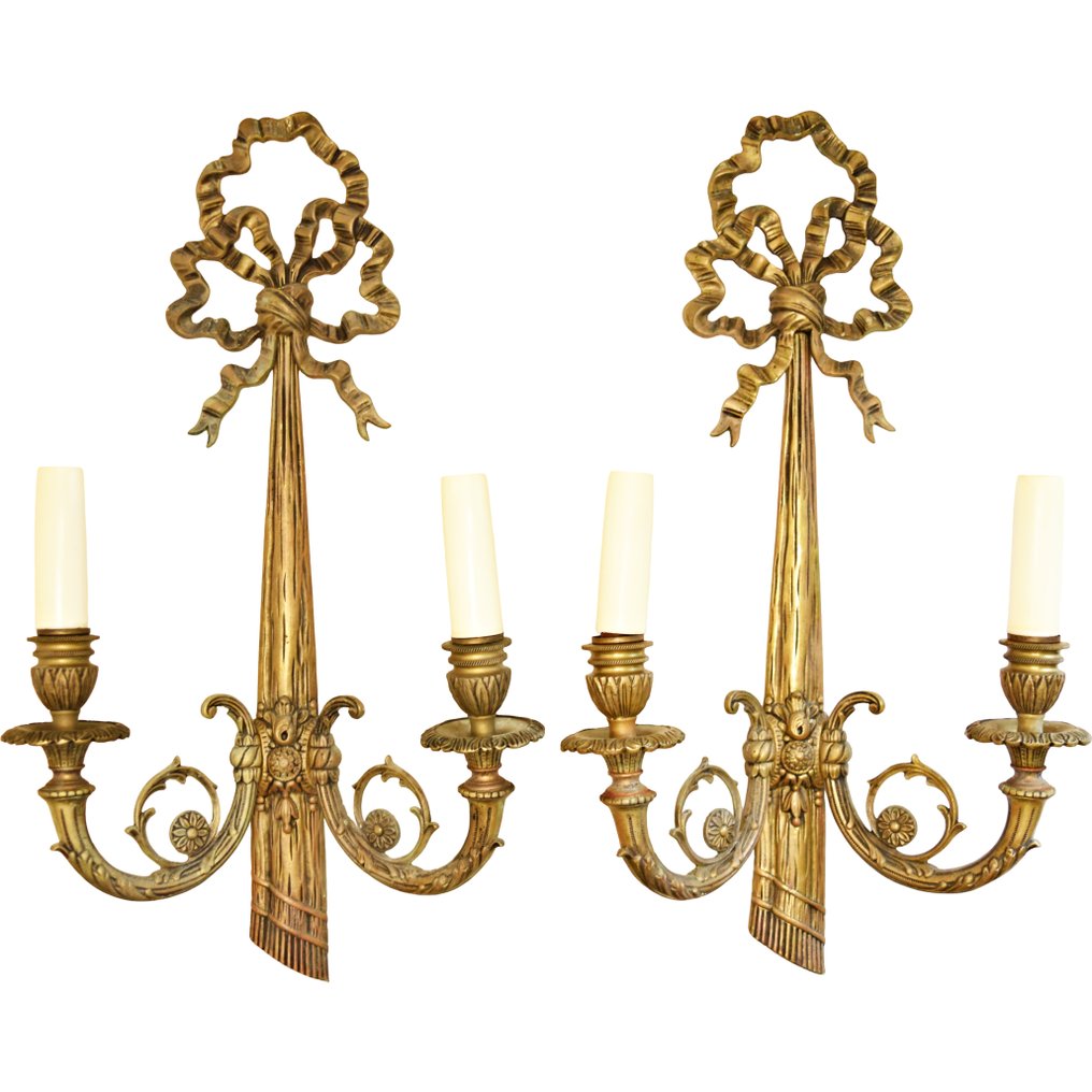 Φωτιστικό τοίχου (2) - Luis XVI - Μπρούντζος #1.0