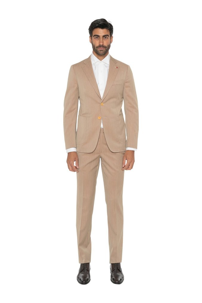 RRP 5600€ ISAIA NAPOLI Beige Solaro Hand-Sewn Suit Fine Wool - 46 IT - Ανδρικό κοστούμι - New with tags #1.0