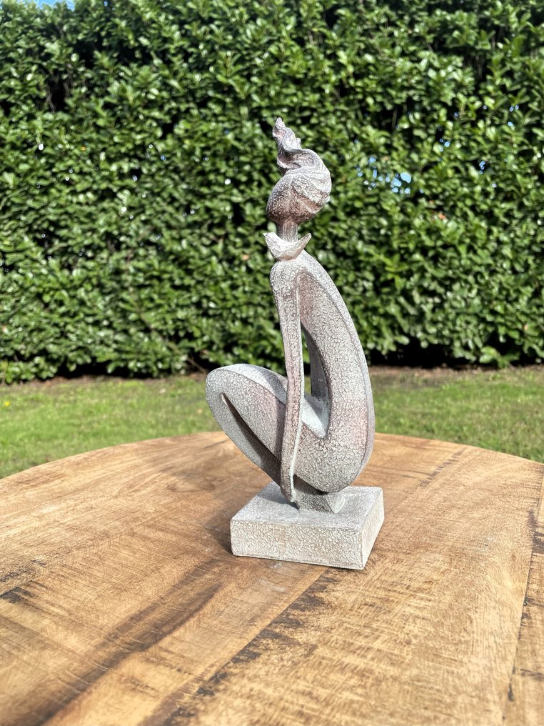 雕塑, Girl with the bird - 28 cm - 复合材料 #4.3