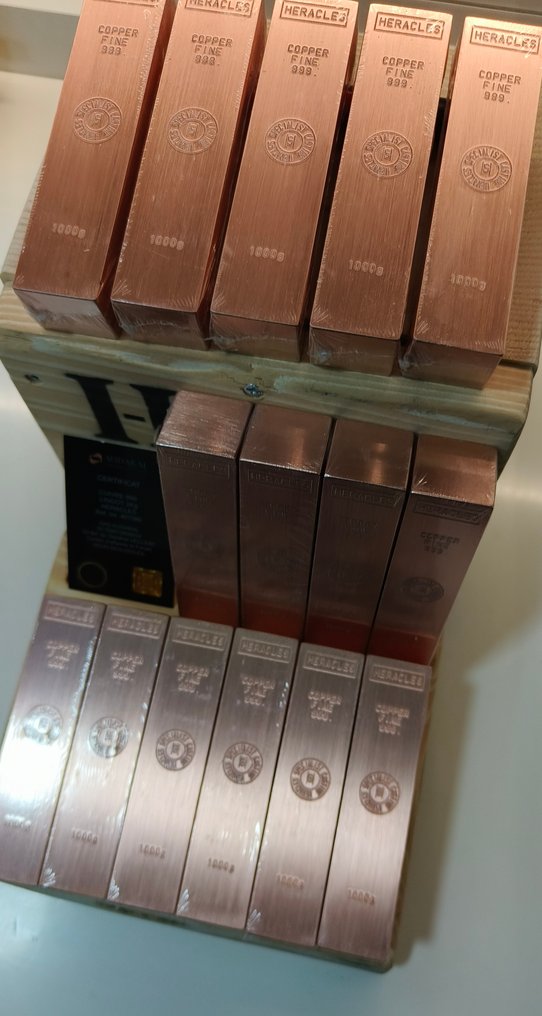 15 kilograms .999 - Copper - Fonderie Heracles - France - Selado e com certificado  (Sem preço de reserva) #2.1