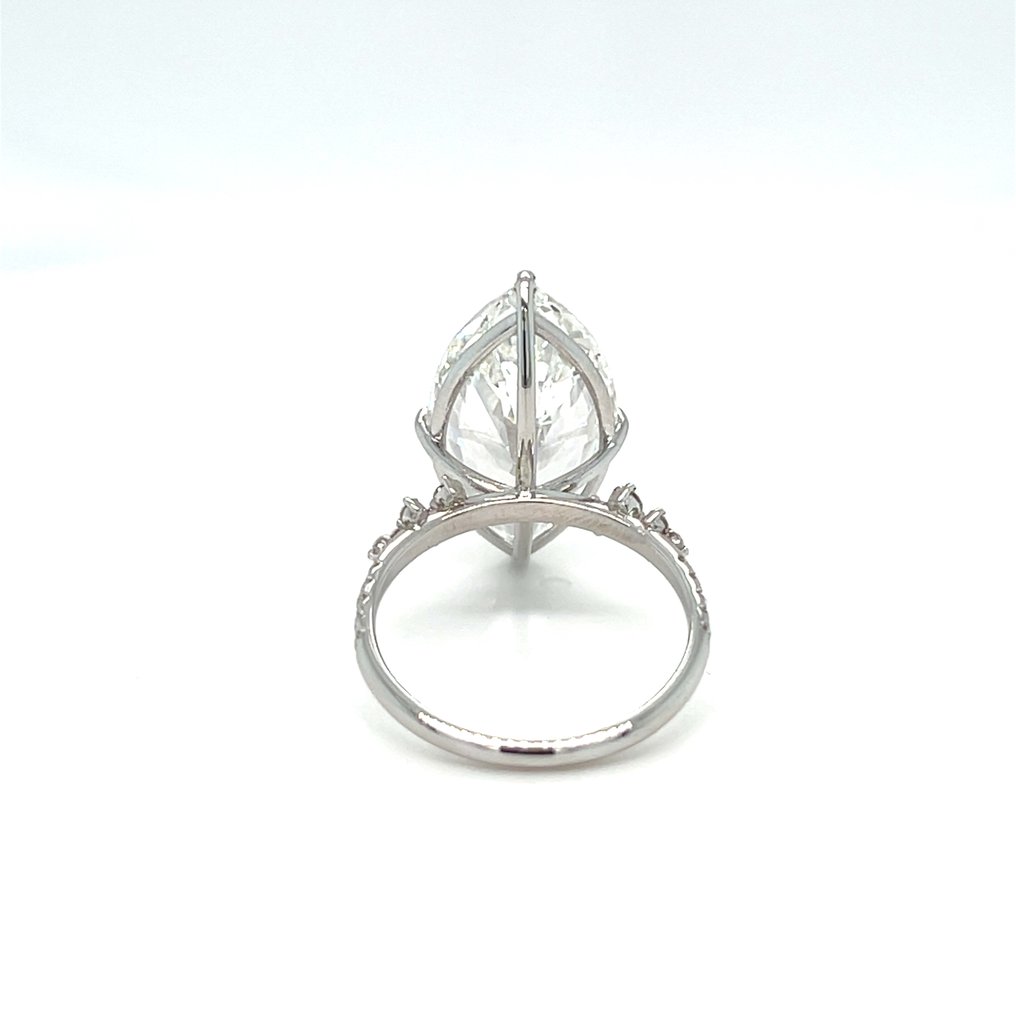 戒指 - 14K包金 白金 -  10.17ct. tw. 钻石 (实验室培育) - 钻石 #4.3