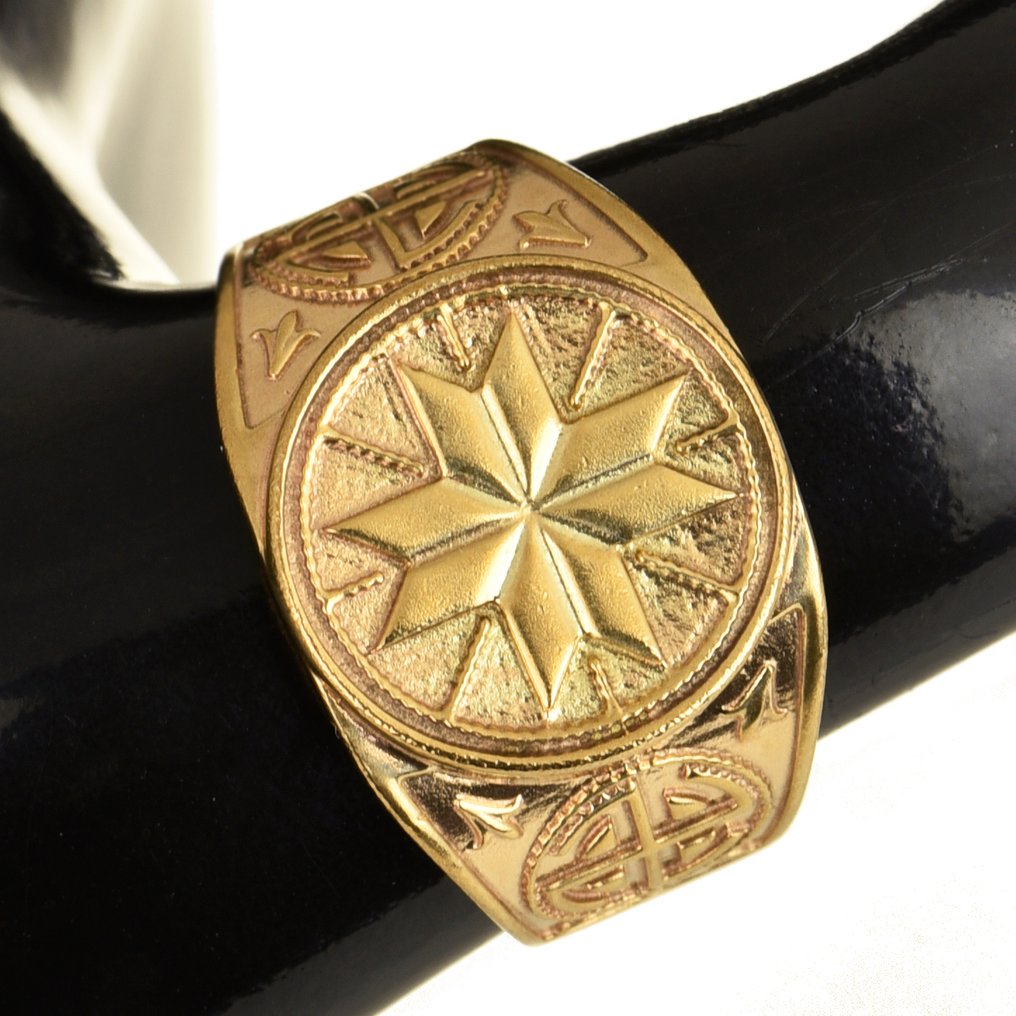 护身符戒指 - 9 kt. 黄金 #1.0