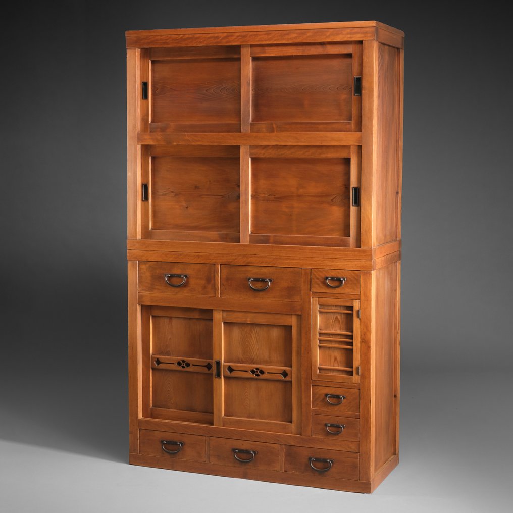 帳場箪笥 - Hinoki (柏树) 木材 - 日本 - 明治时期,大约1900年 #1.0