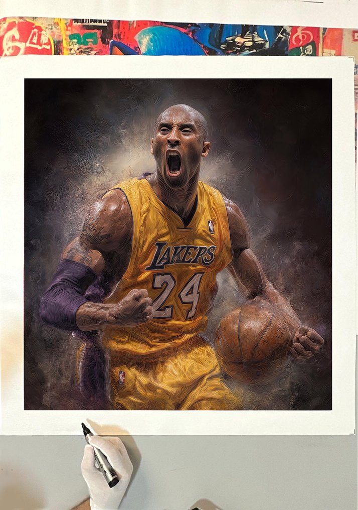 Canvas Fit - Alberto Ricardo - Kobe Bryant: La Mamba Negra en Explosión de Energía #2.1