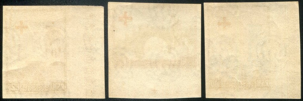 聖馬力諾 1951 - Croce Rossa 全套三枚无齿边值 - Sassone 369a/371a #1.0