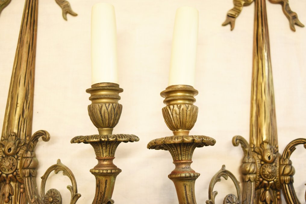 Φωτιστικό τοίχου (2) - Luis XVI - Μπρούντζος #4.3