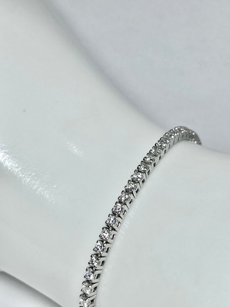 Pala Diamond - 网球手链 - 18K包金 白金 - 2.80ct. tw. 钻石 (天然) - 精彩钻石网球 #1.0