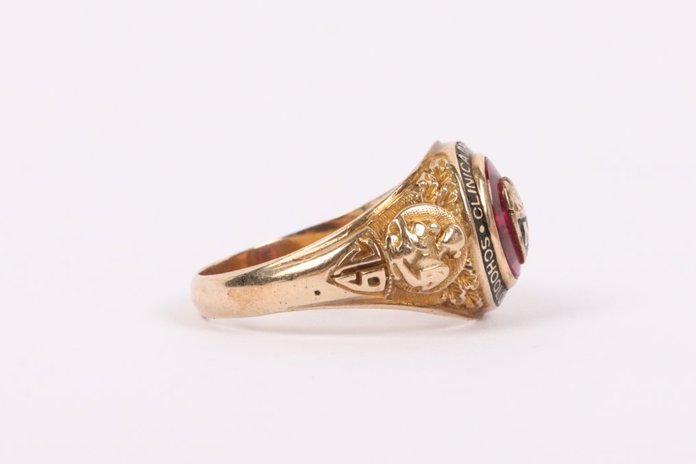 Anello - 9 kt Oro giallo - 1.00ct. tw. Rubino - Anello di classe della metà del XIX secolo #2.1