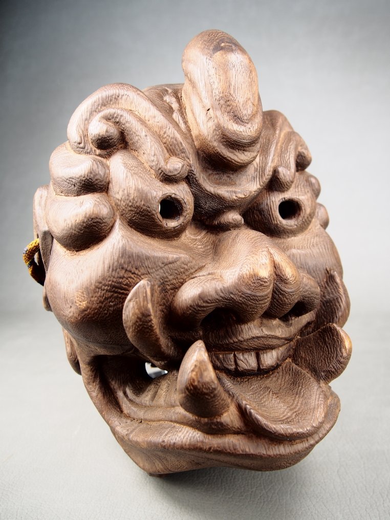 Mask - Demon-chasing Tsuina noh mask 追儺面, Wood #4.3