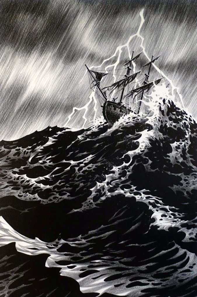 Riff Reb's - 1 Offset Print - La mer, le bateau et l'éclair - 2025 #2.1