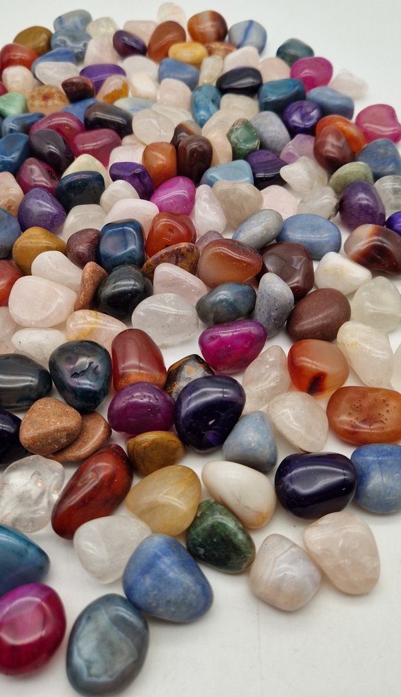 Miscuglio di pietre preziose e pietre di tamburo Lucidato - Altezza: 2 cm - Larghezza: 2 cm- 2 kg - (200) #2.1