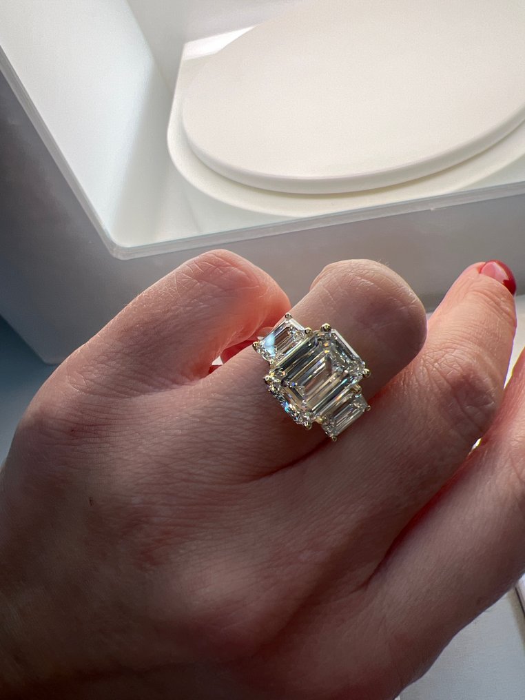 Ring - 14 kt Gelbgold - 7.35ct. tw. Diamant (Laborgezüchtet (Lab Grown)) - Diamant #3.2