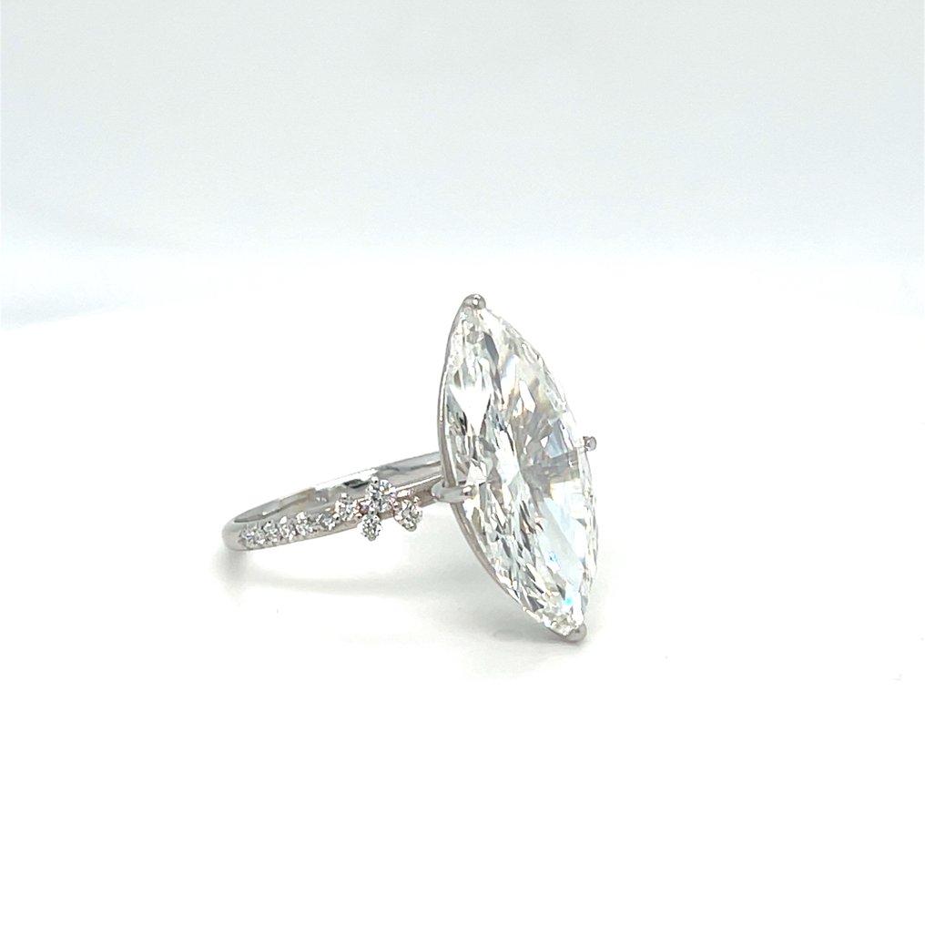 戒指 - 14K包金 白金 -  10.17ct. tw. 钻石 (实验室培育) - 钻石 #2.1