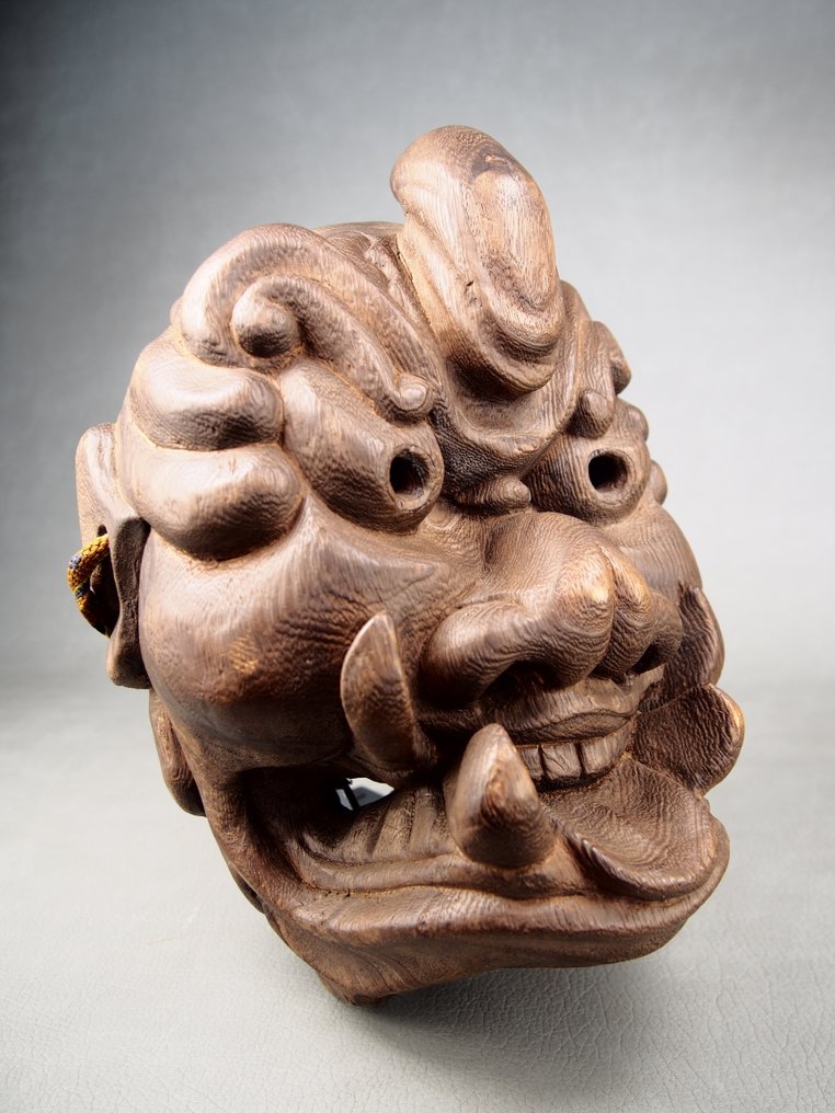Mask - Demon-chasing Tsuina noh mask 追儺面, Wood #3.2