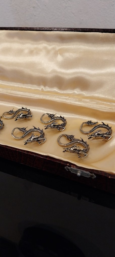 Knife rest (12) - Dragons - Gilt bronze - Dragons #1.0