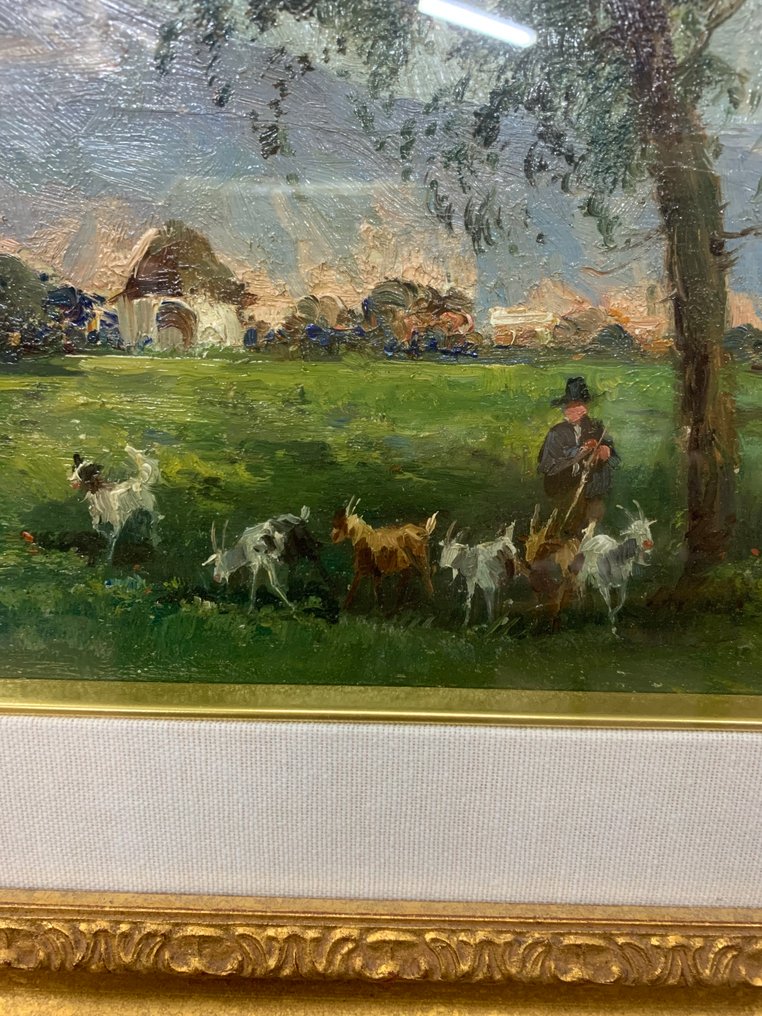 Vincenzo Canino (1892-1978) - Caprette al pascolo, campagna laziale #4.3
