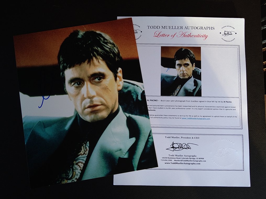 Scarface - Signed by Al Pacino (Tony Montana), with Letter of Authenticity - Photo, Autograph #2.1