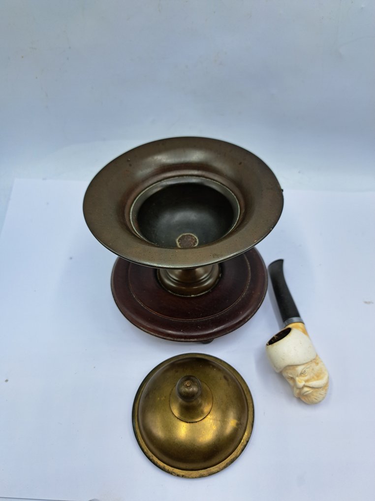 便携式炉子 - 黄铜, 木 - 烟管配有烟管 #3.2
