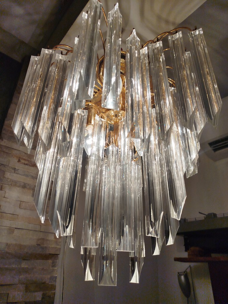 Hanging lamp - Gilt brass - Triedri #1.0