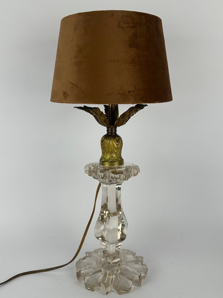 Lampada da tavolo - Cristallo, Ottone - Una grande lampada di cristallo #3.2