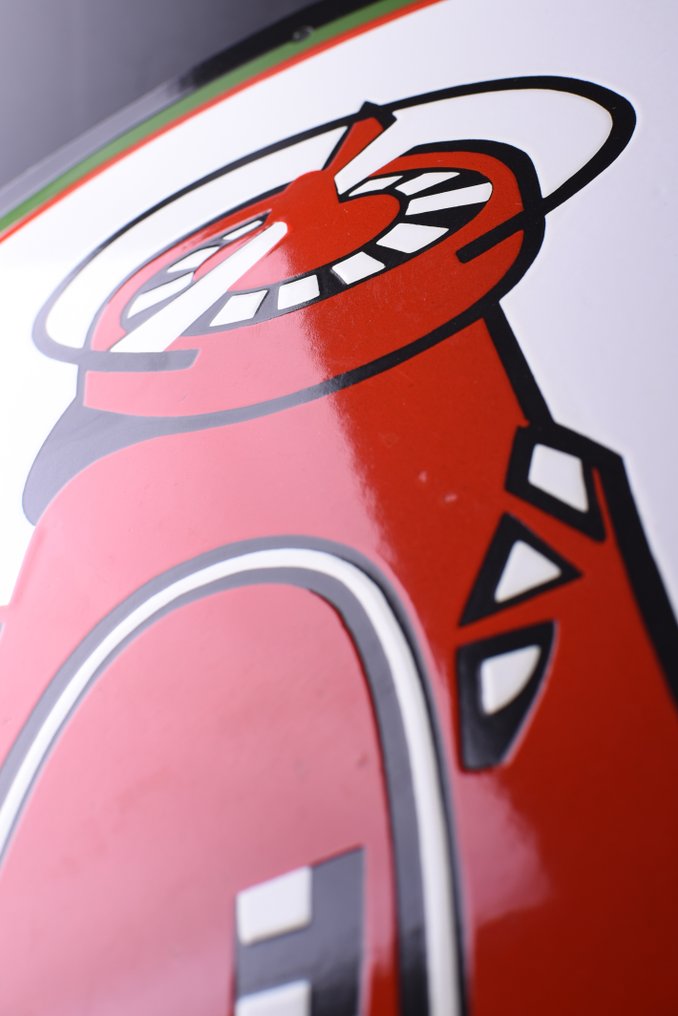 Sign - Texaco - XXXL TEXACOxAirplane; Flying! 60cm; enamel!; great 3D look; old tech.; very rare!; collectable #4.3