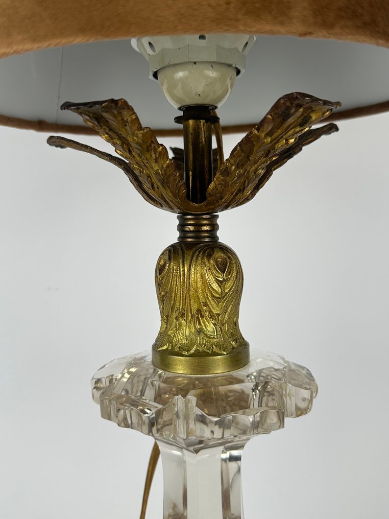 Lampada da tavolo - Cristallo, Ottone - Una grande lampada di cristallo #4.3