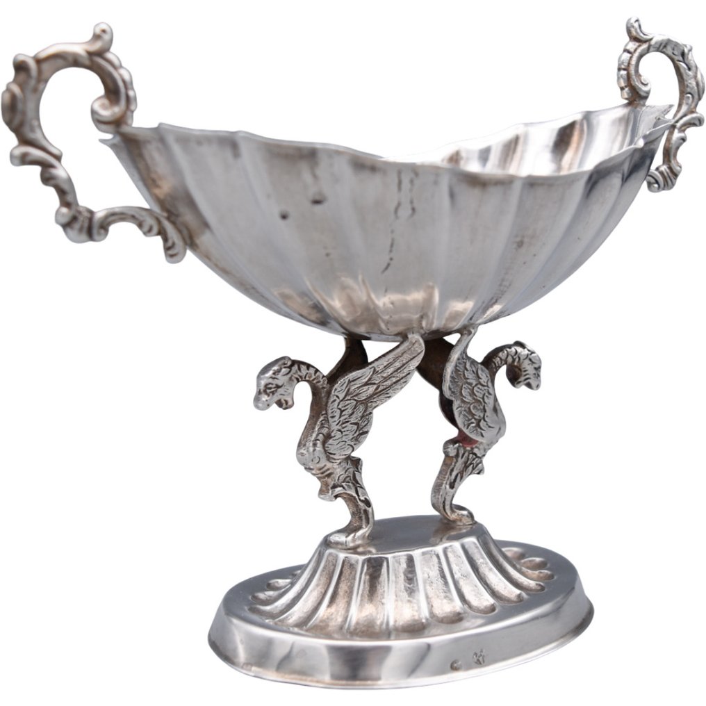 Molheira - Concha com figuras zoomorfas - .925 prata #1.0