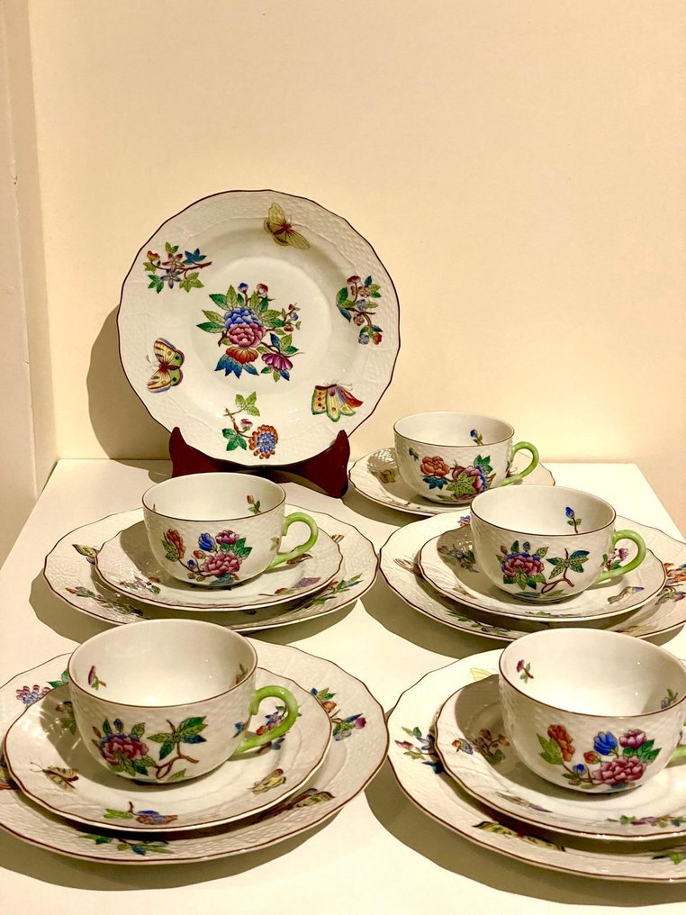 Herend - Σετ φλιτζανιών τσαγιού (15) - Queen Victoria - Πορσελάνη - Βασίλισσα Βικτώρια #1.0