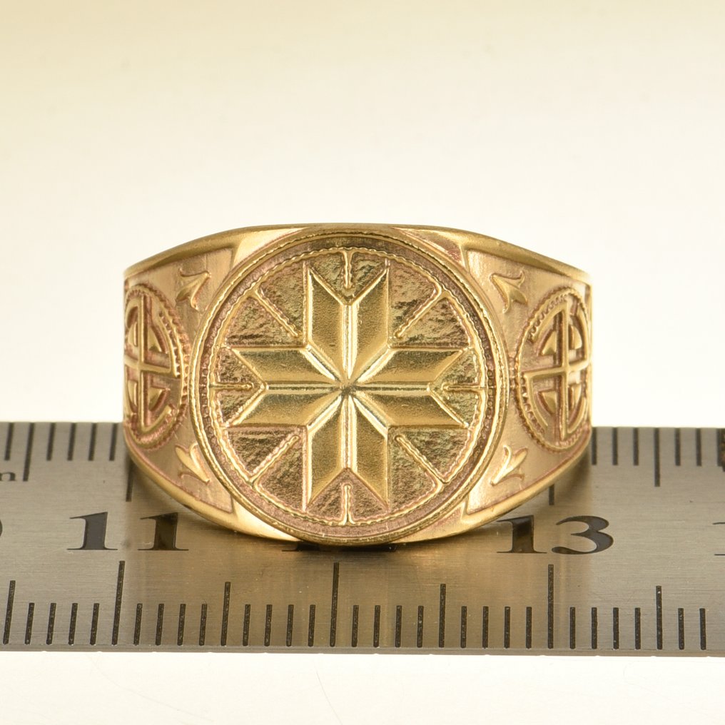 护身符戒指 - 9 kt. 黄金 #2.1