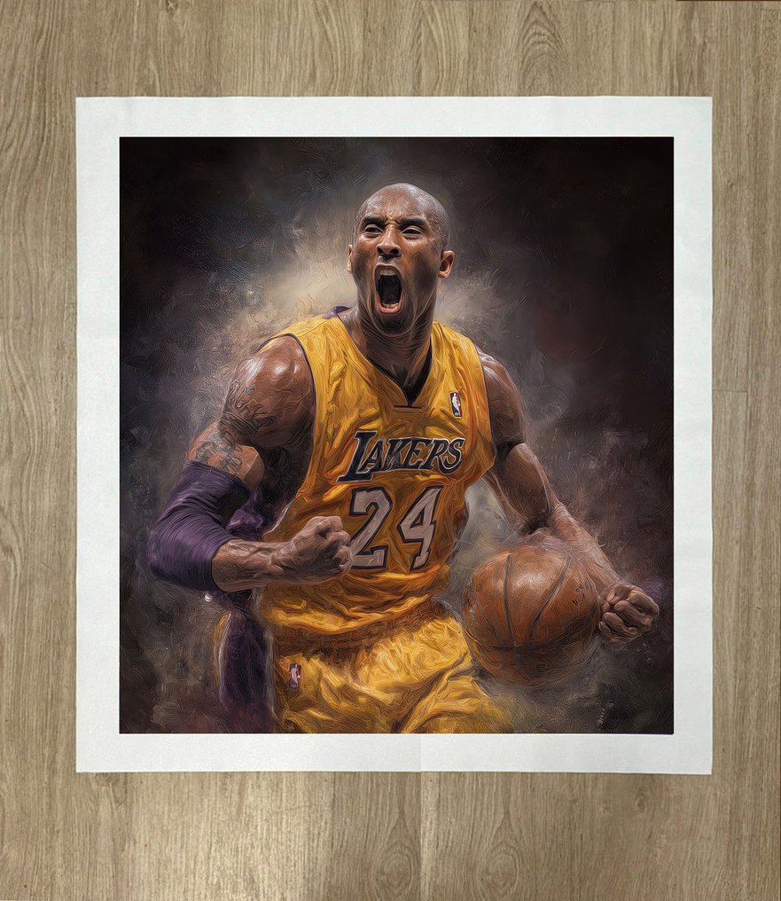 Canvas Fit - Alberto Ricardo - Kobe Bryant: La Mamba Negra en Explosión de Energía #4.3