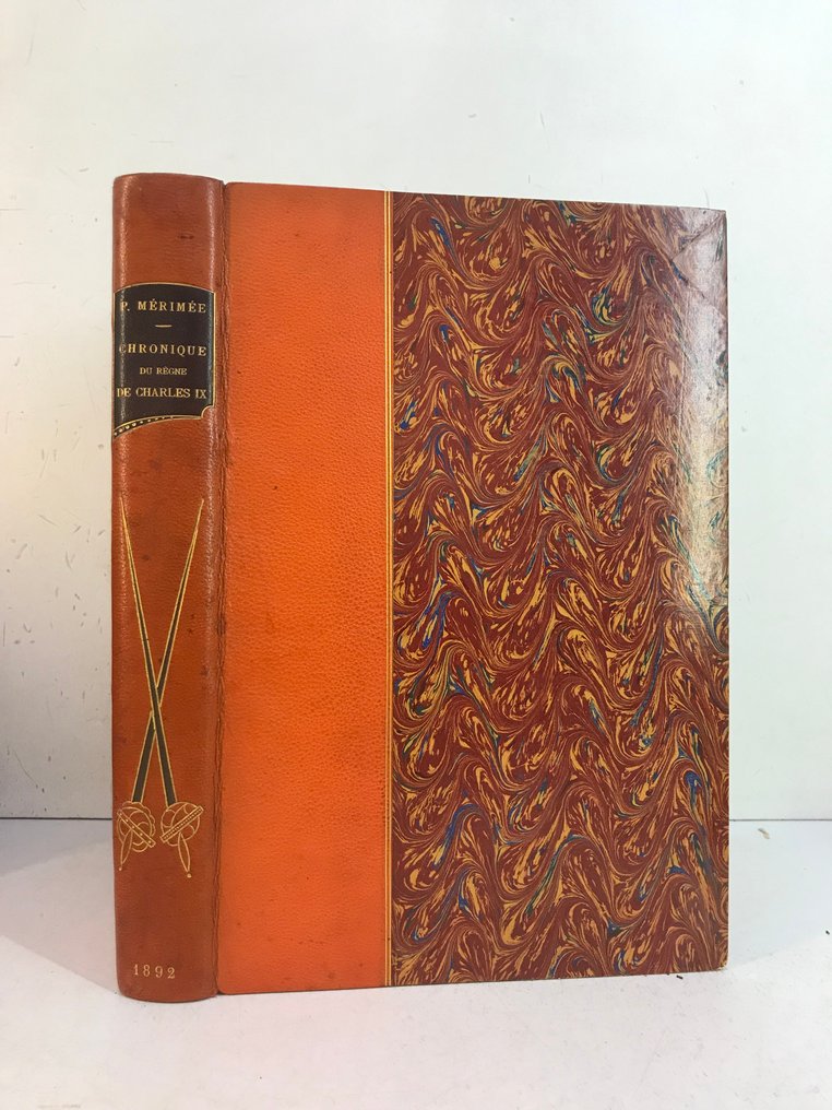 Prosper Mérimée / Edouard Toudouze - Chronique du règne de Charles IX‎  [reliure mosaïquée] - 1889 #1.0