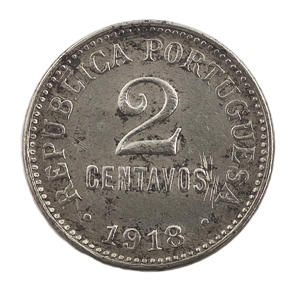 Portugal. Republic. 2 Centavos 1918 (Ferro - Rara) #1.0