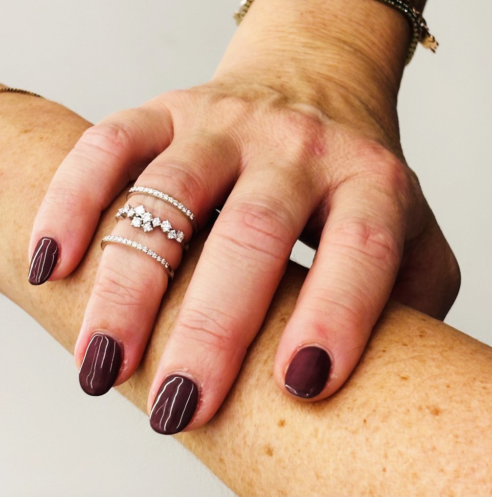 Bibigi - Δαχτυλίδι - 18 καράτια Λευκός χρυσός -  0.84ct. tw. - Diamanti #1.0