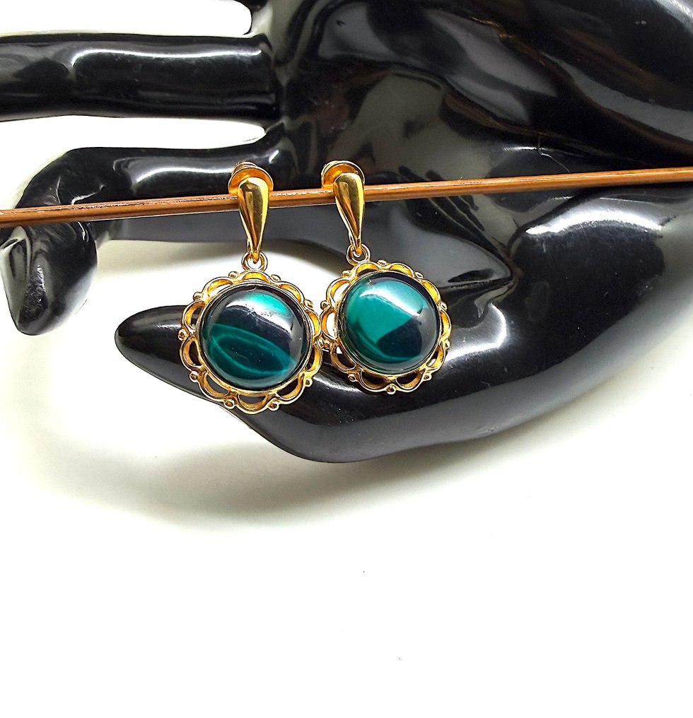 Brincos de âmbar báltico natural em prata esterlina. - Âmbar - Succinite / fossilized pine tree resin #4.3