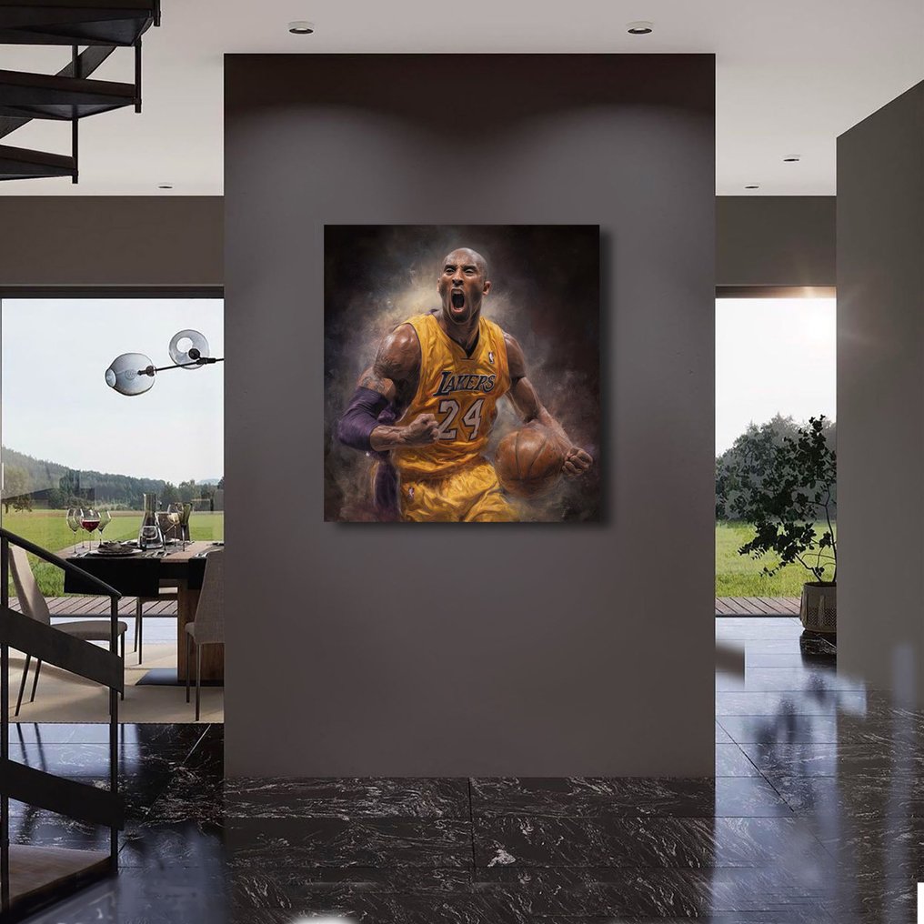 Canvas Fit - Alberto Ricardo - Kobe Bryant: La Mamba Negra en Explosión de Energía #3.2