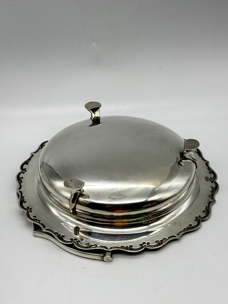 Vintage EPNS Silver-Plated Dish – Sheffield – Ornate Handle & Tripod Base – Marked 189 - Fruttiera - Placcato argento #3.2