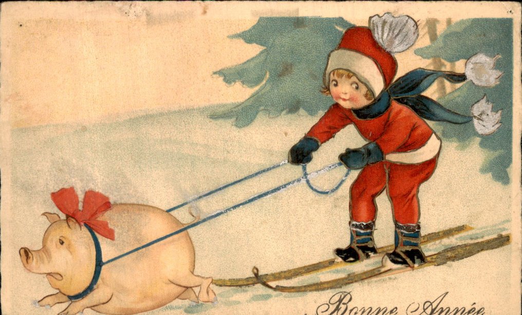 幻想, 新年 - 明信片 (124) - 1900-1960 #2.1