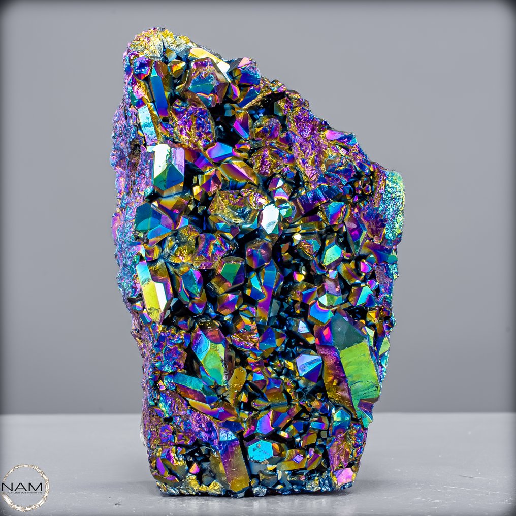 Natural aura amethyst druse from Uruguay A kaleidoscope of colors in the highest quality- 744.33 g #2.1